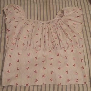 Pinup style peasant top